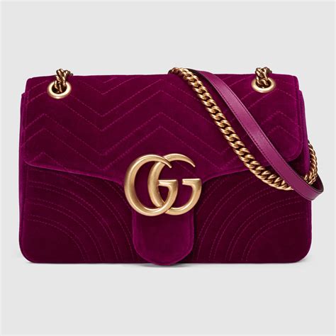 gucci brown marmont bag|Gucci black velvet marmont bag.